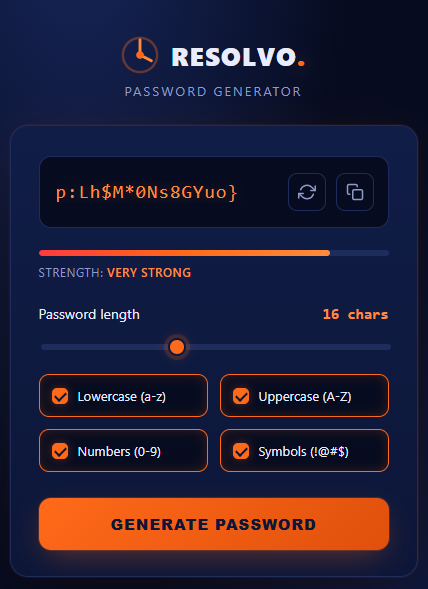 Resolvo Password Generator preview